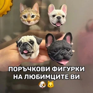 Персонализирана 3D фигурка на глава на домашен любимец